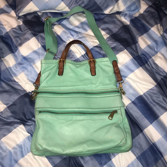 Fossil Handbags - Mint Green Large Fossil Tote